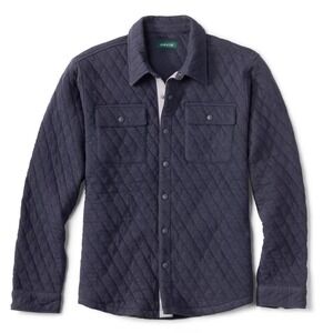 Orvis Quilted Outdoor Shirt Jacket Navy Blue Men's S NWT